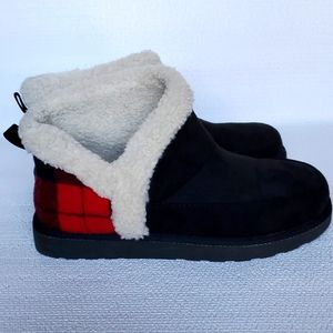 Matrices Fur Trim Bootie Slippers